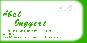 abel ongyert business card